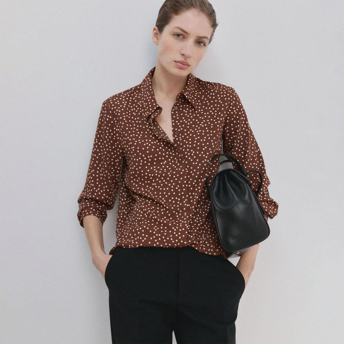 MANGO - Blusa Recta Animal Print Mujer Mango