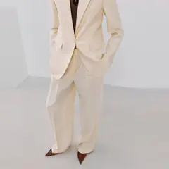 MANGO - Pantalón Lyocell Tiro Bajo Mujer