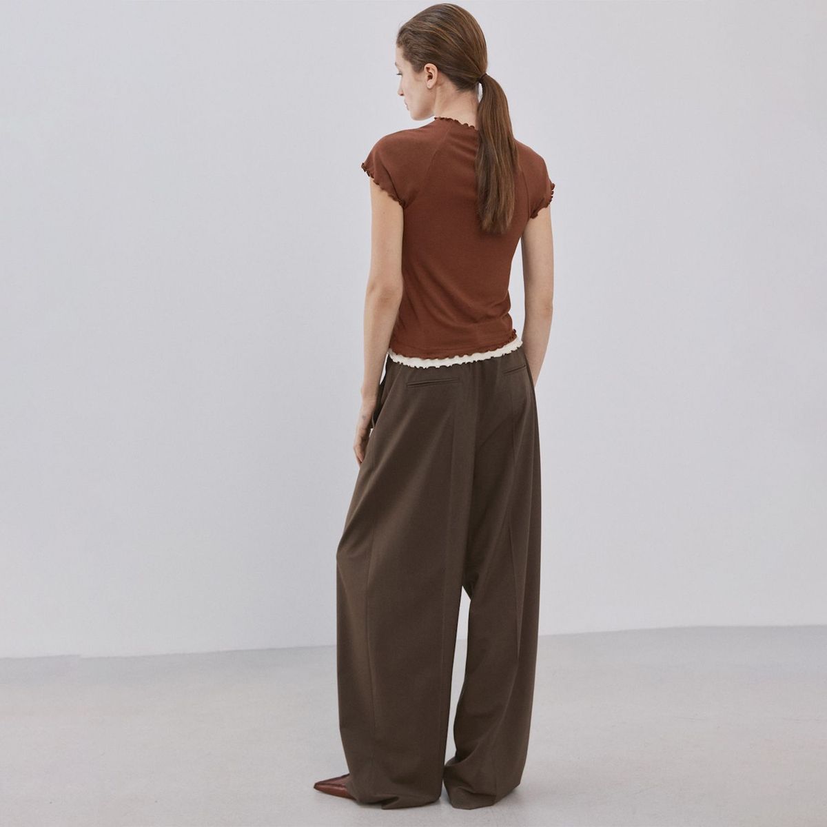 MANGO - Polera Combinada Mujer Mango