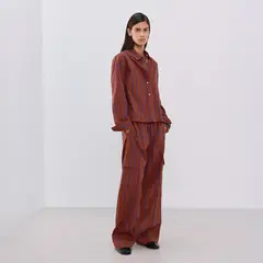 MANGO - Pantalón Cargo Bolsillos Laterales Mujer