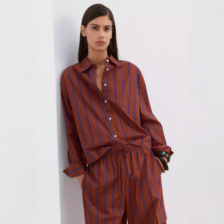Blusa Algodón Rayas Mujer