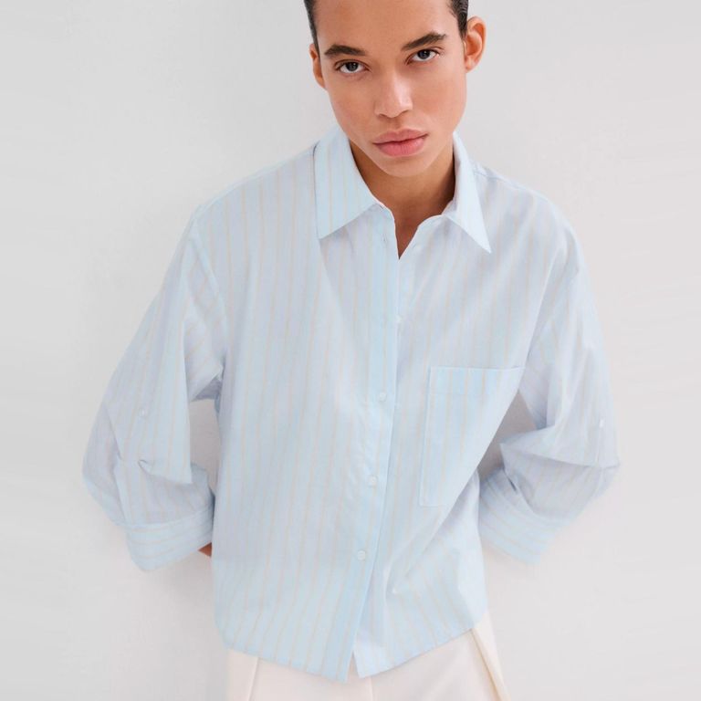 Blusa Algodón Rayas Mujer