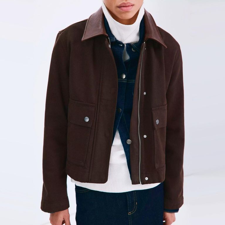 Chaqueta Vaquera Cuello Contraste Mujer