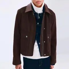 MANGO - Chaqueta Vaquera Cuello Contraste Mujer