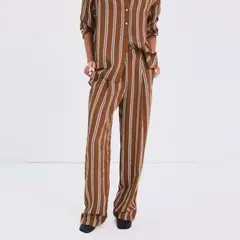 MANGO - Pantalón Rayas Pinzas Mujer