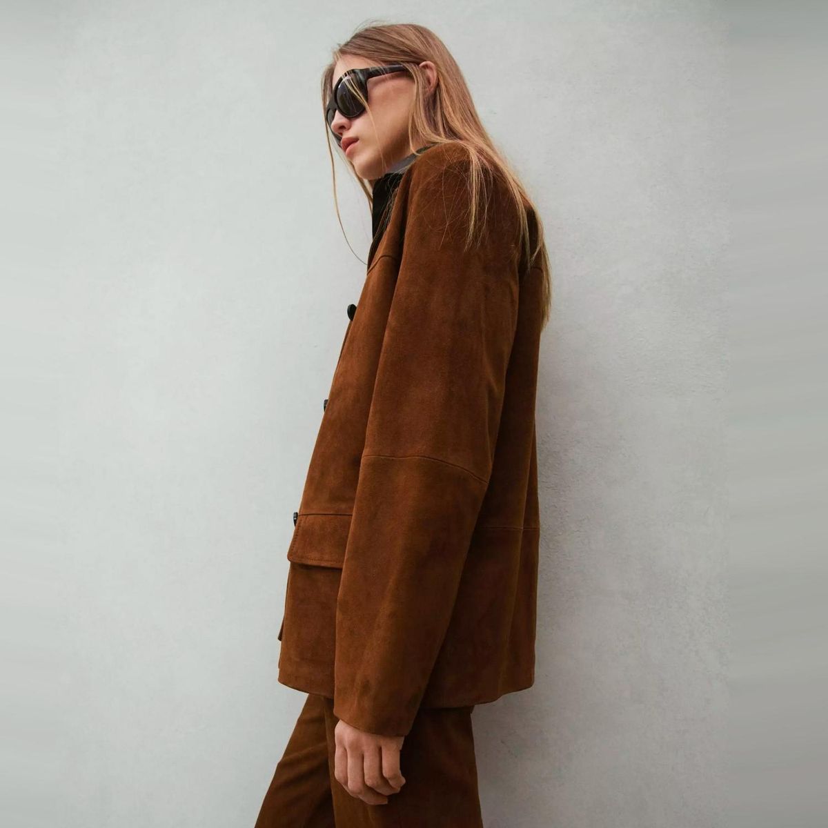 MANGO - Blazer Recta Ante Pespunte Mujer Mango