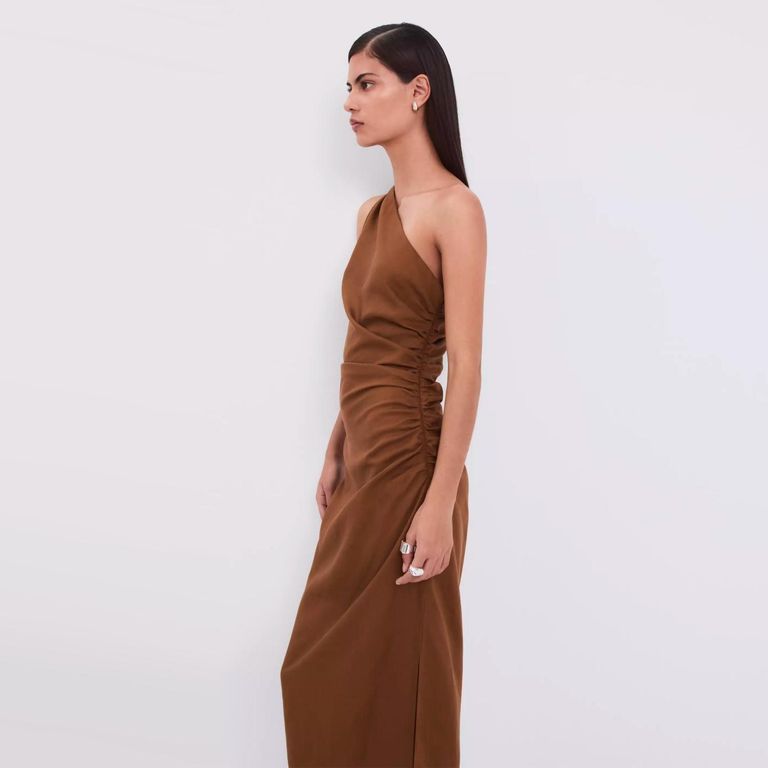 Vestido Asimétrico Abertura Lateral Mujer