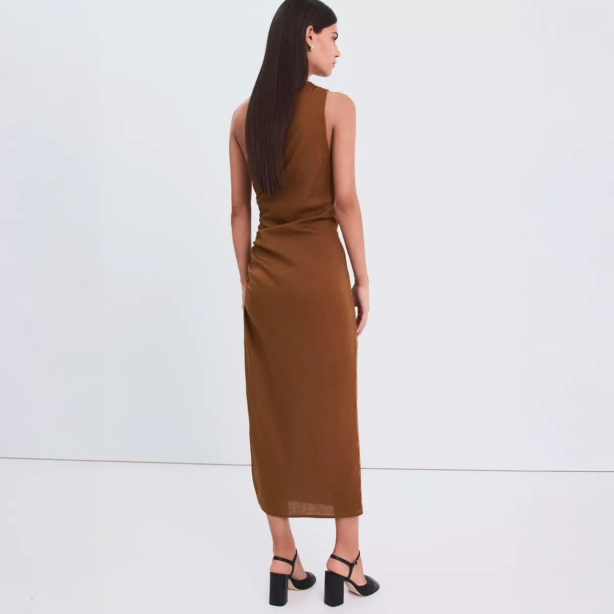 MANGO - Vestido Asimétrico Abertura Lateral Mujer Mango