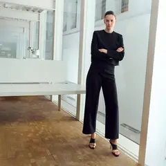 MANGO - Pantalón Traje Tiro Medio Mujer