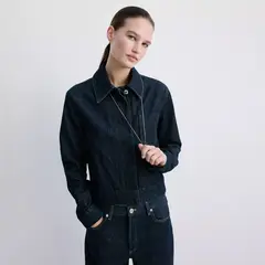 MANGO - Chaqueta Vaquera Entallada Bolsillos Mujer
