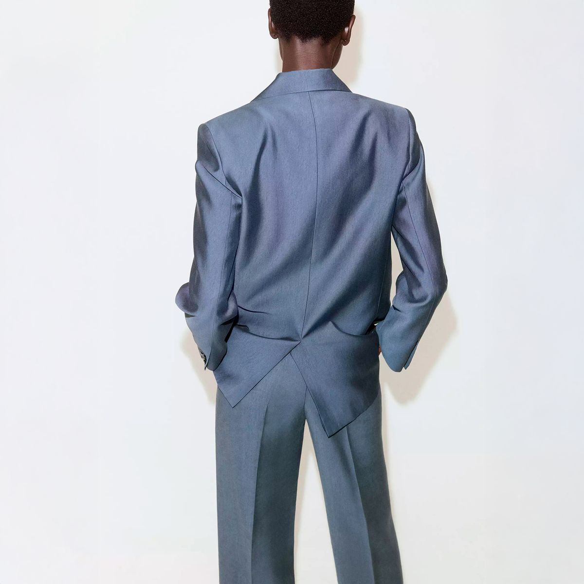 MANGO - Blazer Recta Traje Lyocell Mujer Mango