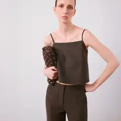 MANGO - Chaleco Traje Lyocell Mujer