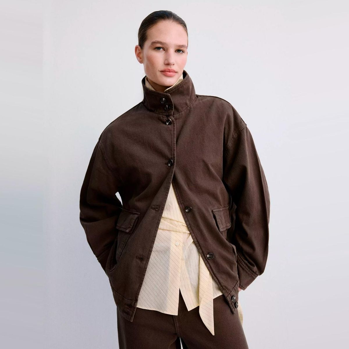 MANGO - Chaqueta Vaquera Oversize Bolsillos Mujer Mango