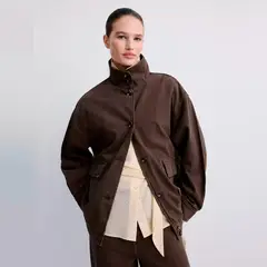 MANGO - Chaqueta Vaquera Oversize Bolsillos Mujer