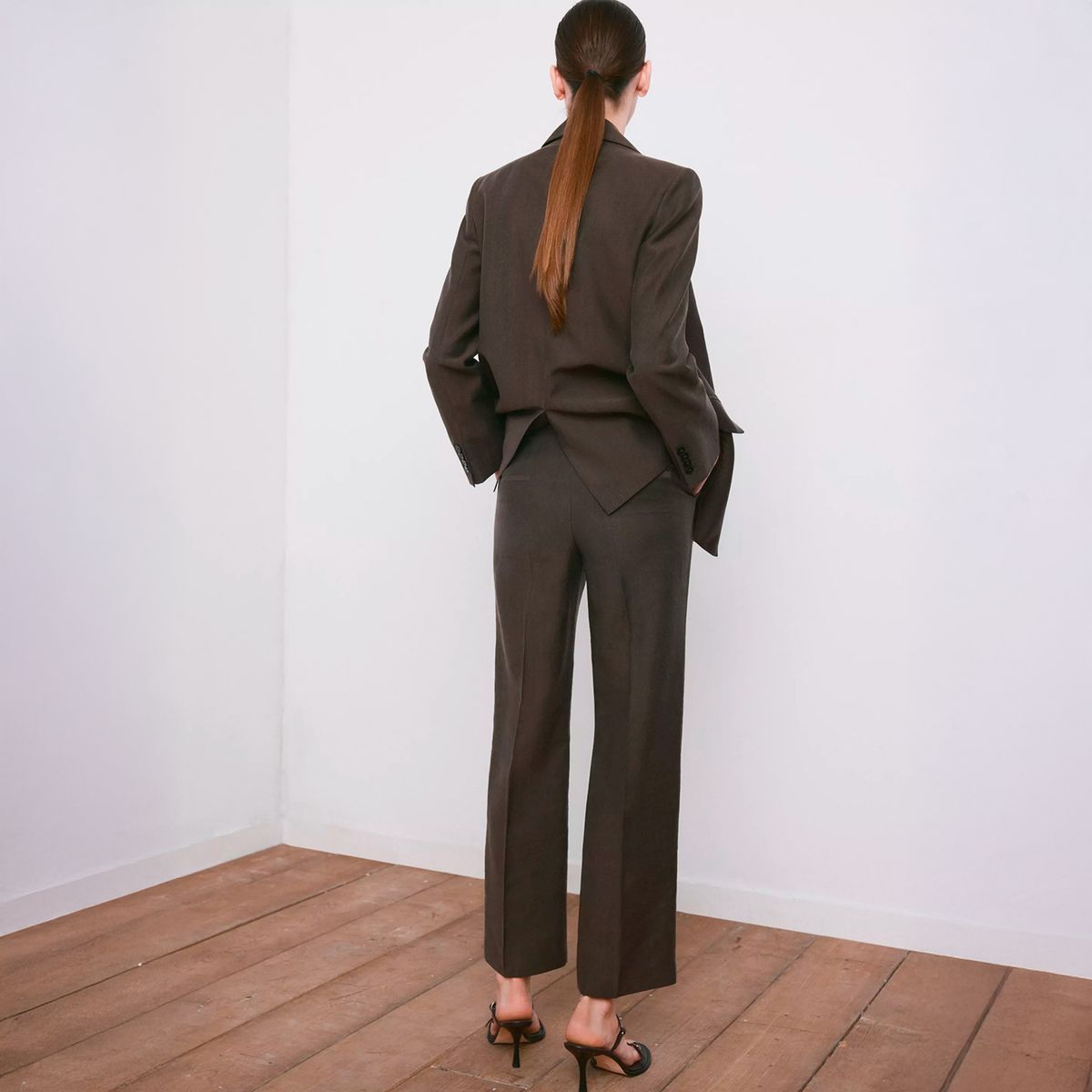 MANGO - Pantalón Lyocell Tiro Medio Mujer Mango