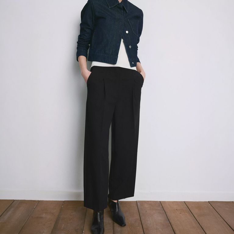 MANGO Pantalón Recto Pinzas Mujer