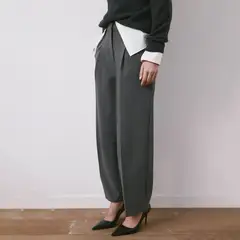 MANGO - Pantalón Recto Pinzas Mujer