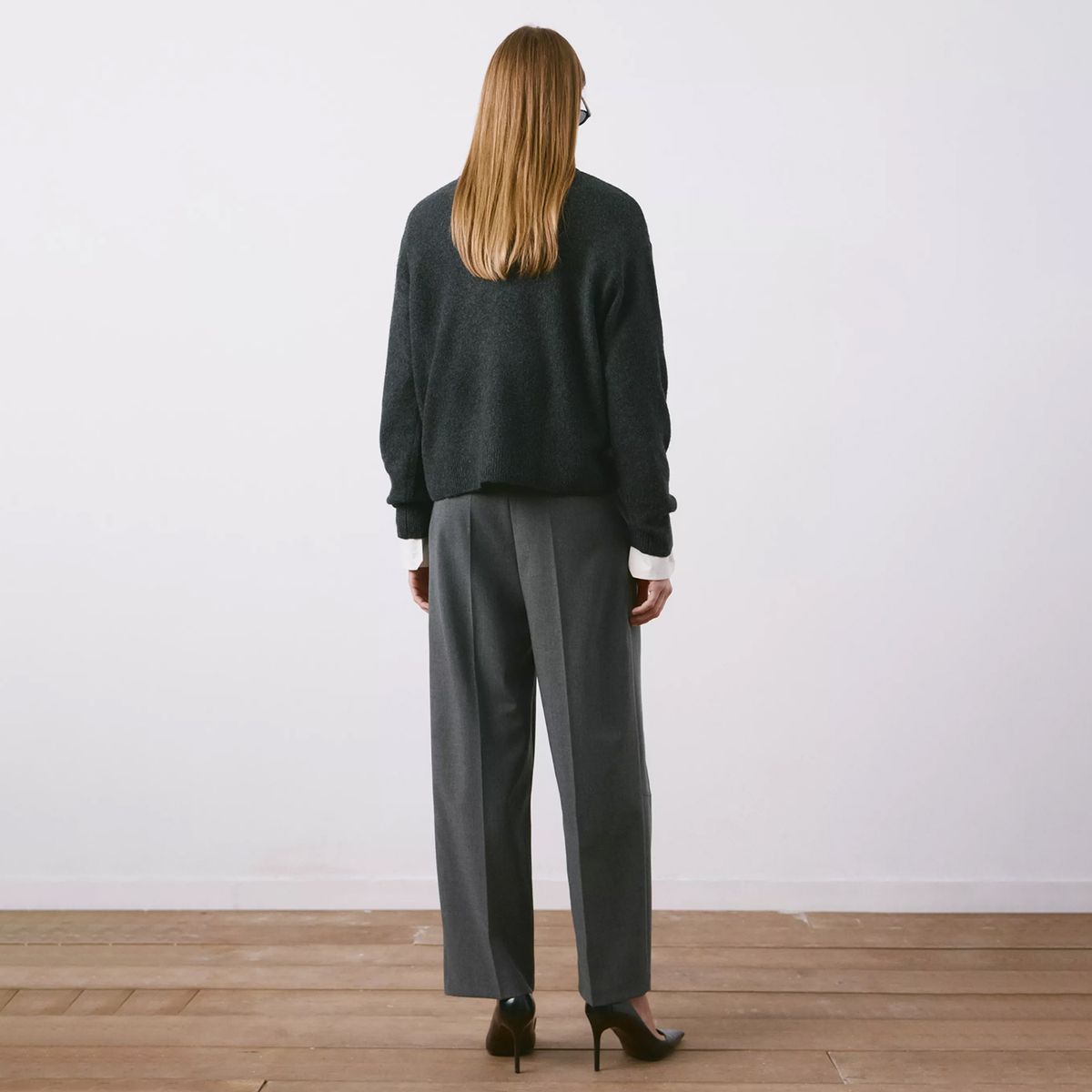MANGO - Pantalón Recto Pinzas Mujer Mango
