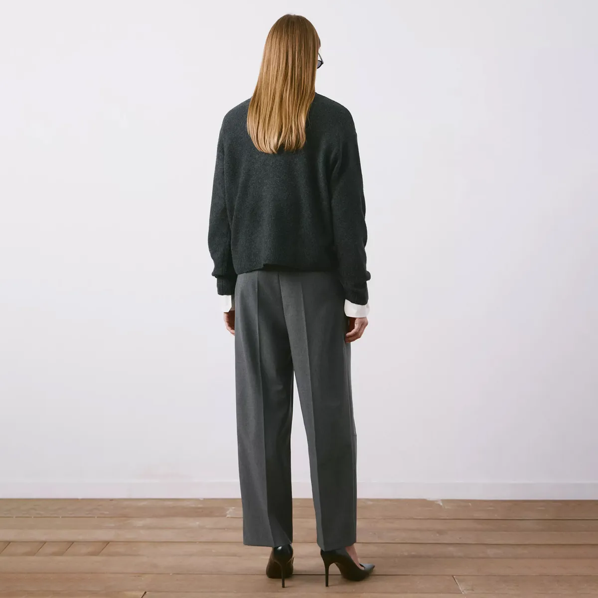 MANGO - Pantalón Recto Pinzas Mujer Mango