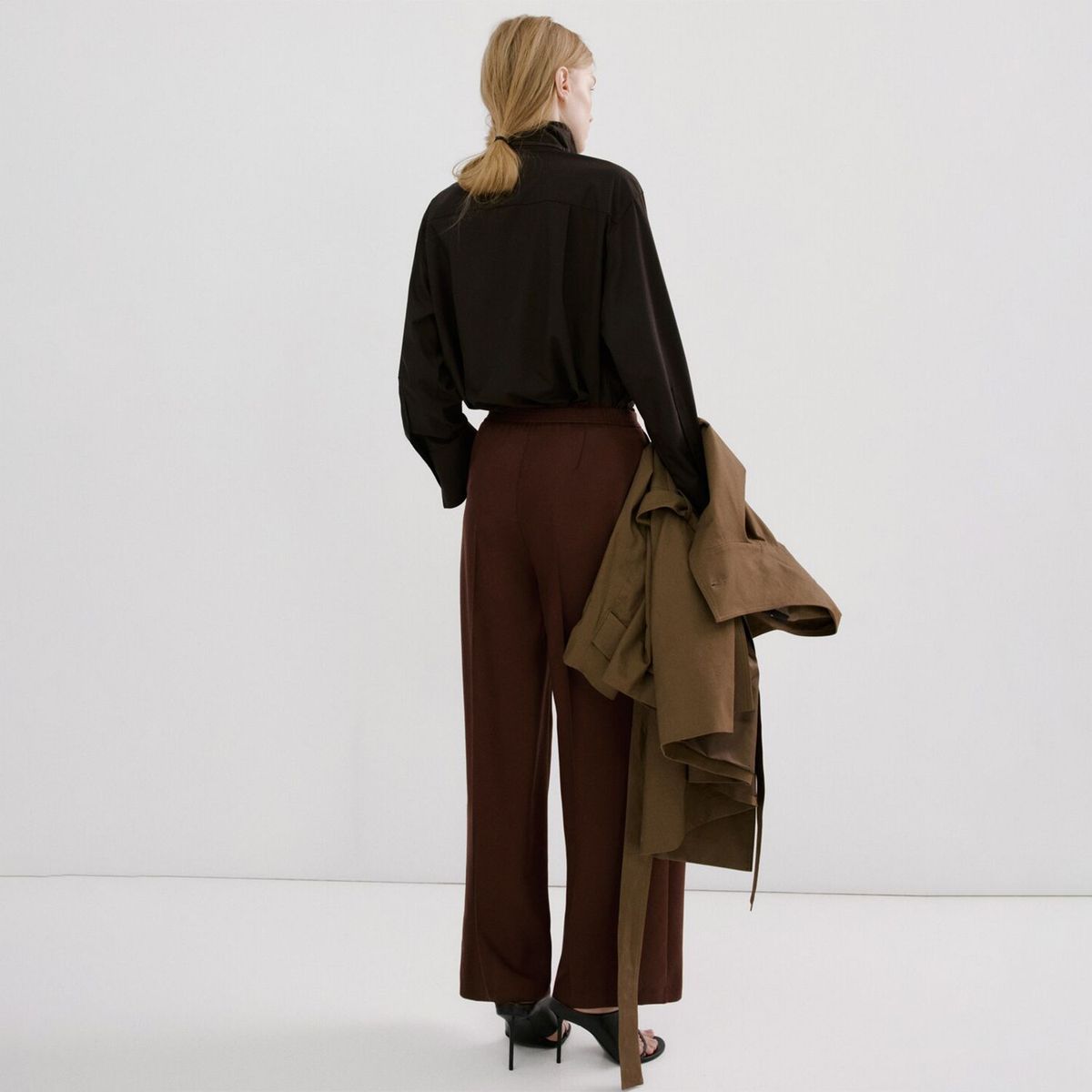 MANGO - Pantalón Lyocell Tiro Alto Mujer Mango