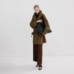 MANGO - Pantalón Lyocell Tiro Alto Mujer