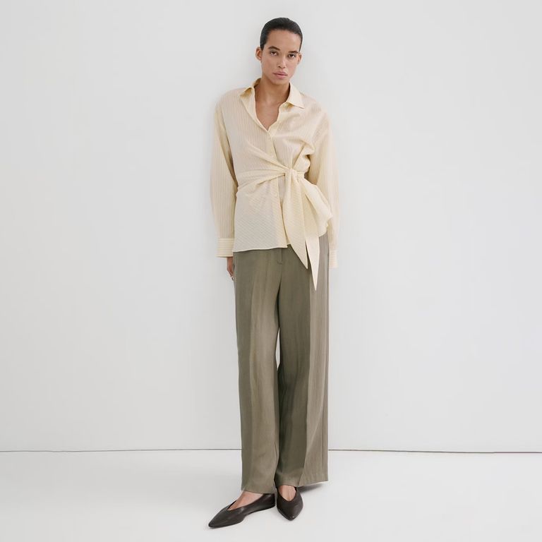 Pantalón Lyocell Tiro Alto Mujer