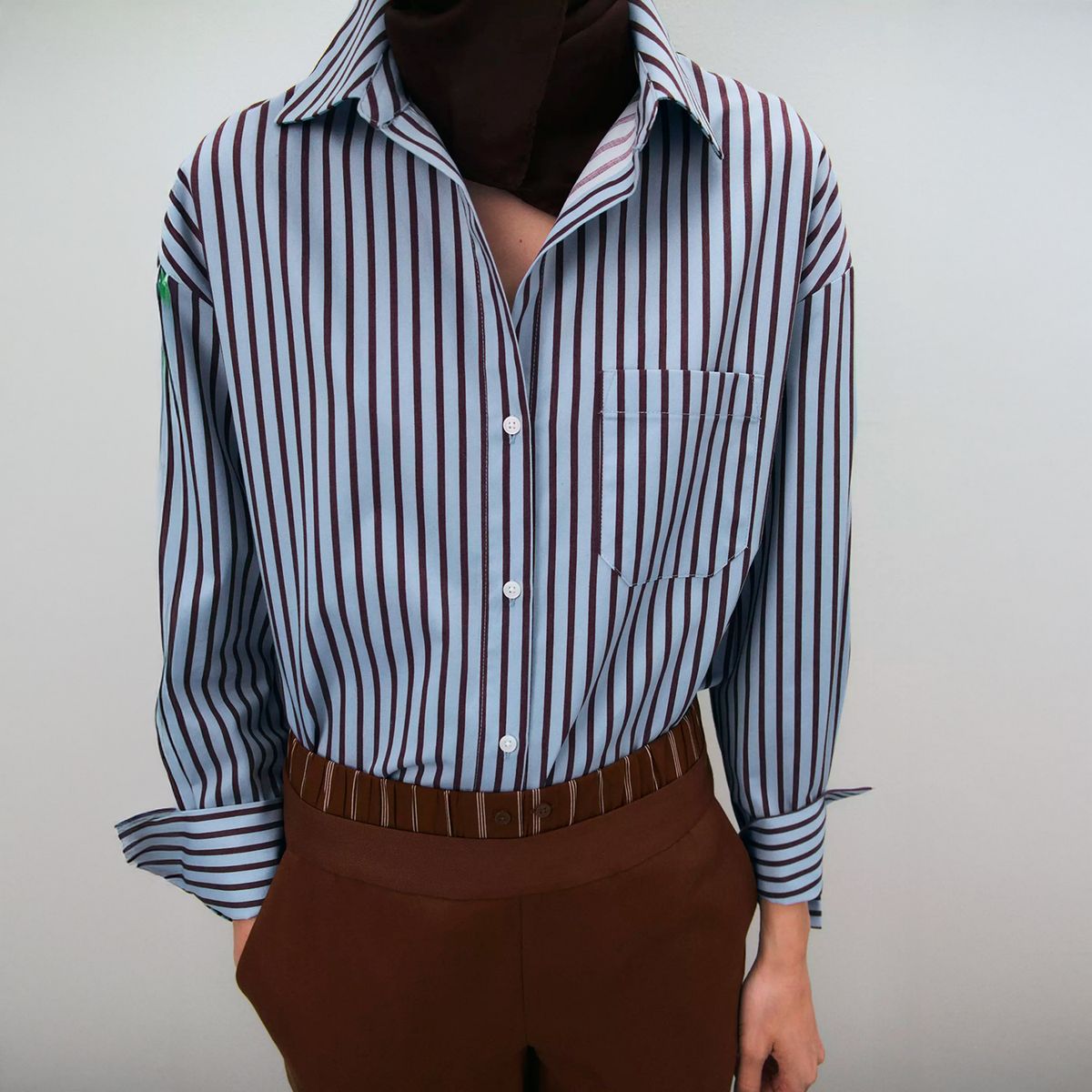 MANGO - Blusa Algodón Rayas Mujer Mango