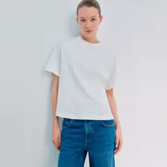 MANGO - Polera Algodón Oversize Mujer