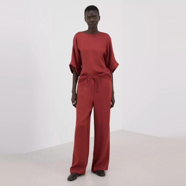 Pantalón Palazzo Tiro Alto Mujer