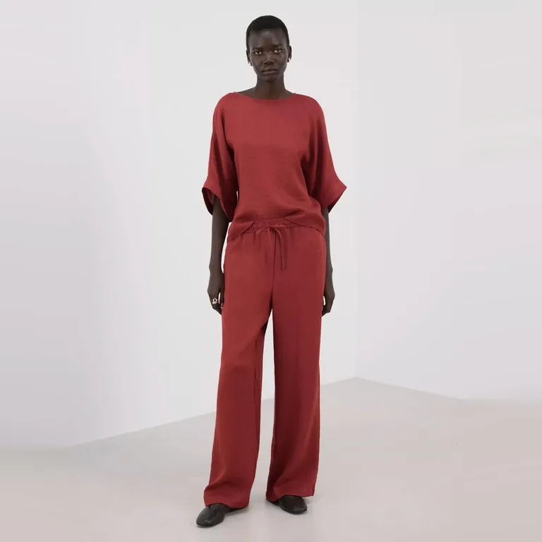 Pantalón Palazzo Tiro Alto Mujer