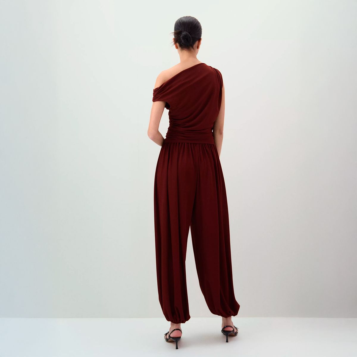 MANGO - Pantalón Balloon Tiro Medio Mujer Mango