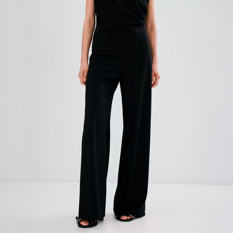 Pantalón Recto Cintura Elástica Mujer