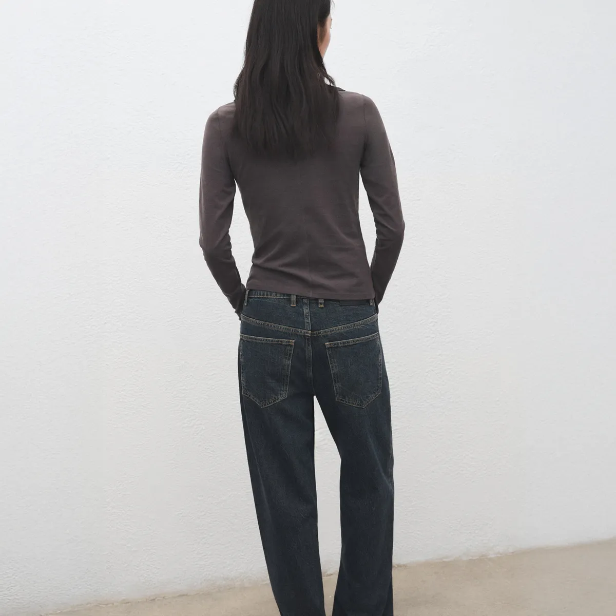 MANGO - Polera Cuello Barco Algodón Mujer Mango
