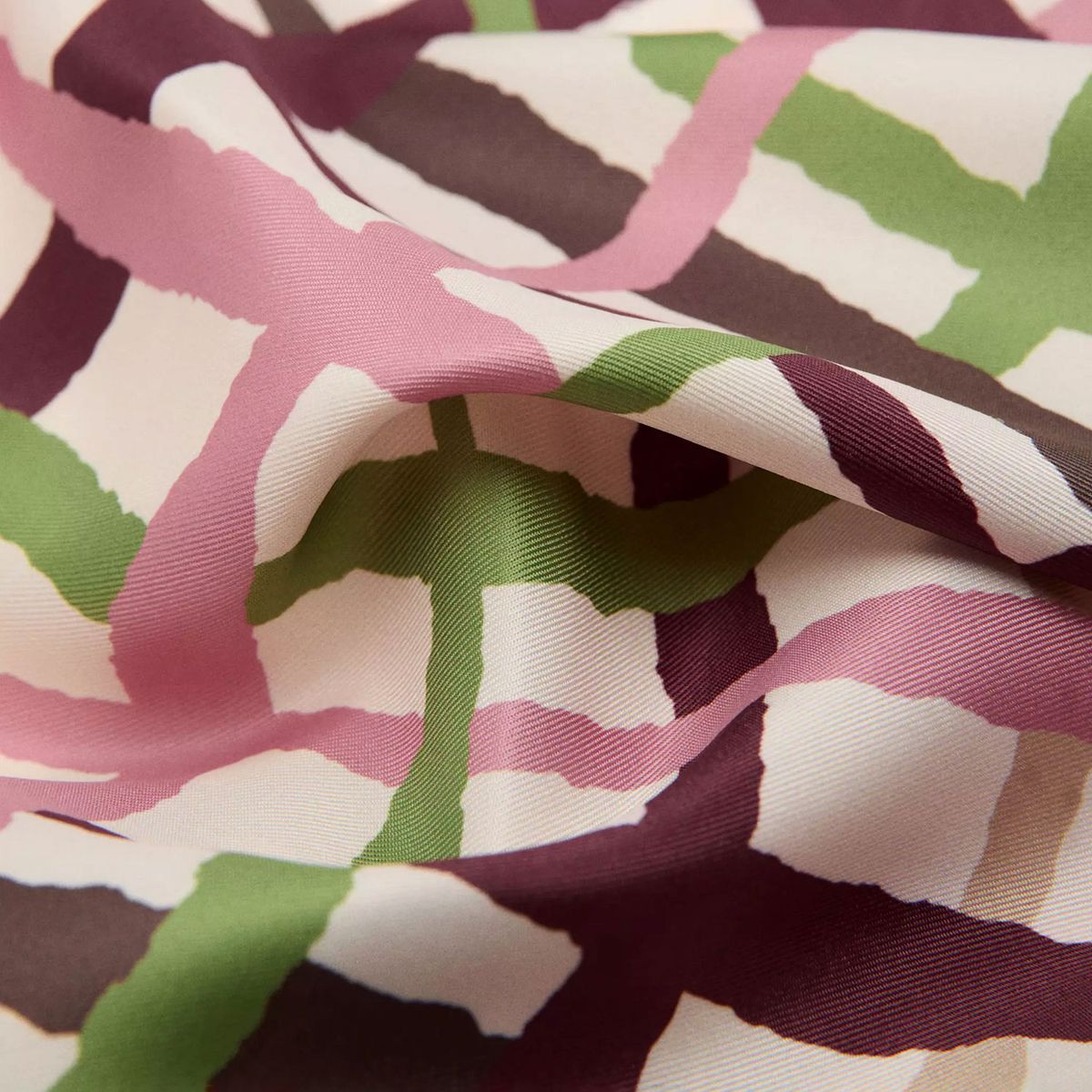 MANGO - Pañuelo Estampado Geométrico Mujer Mango