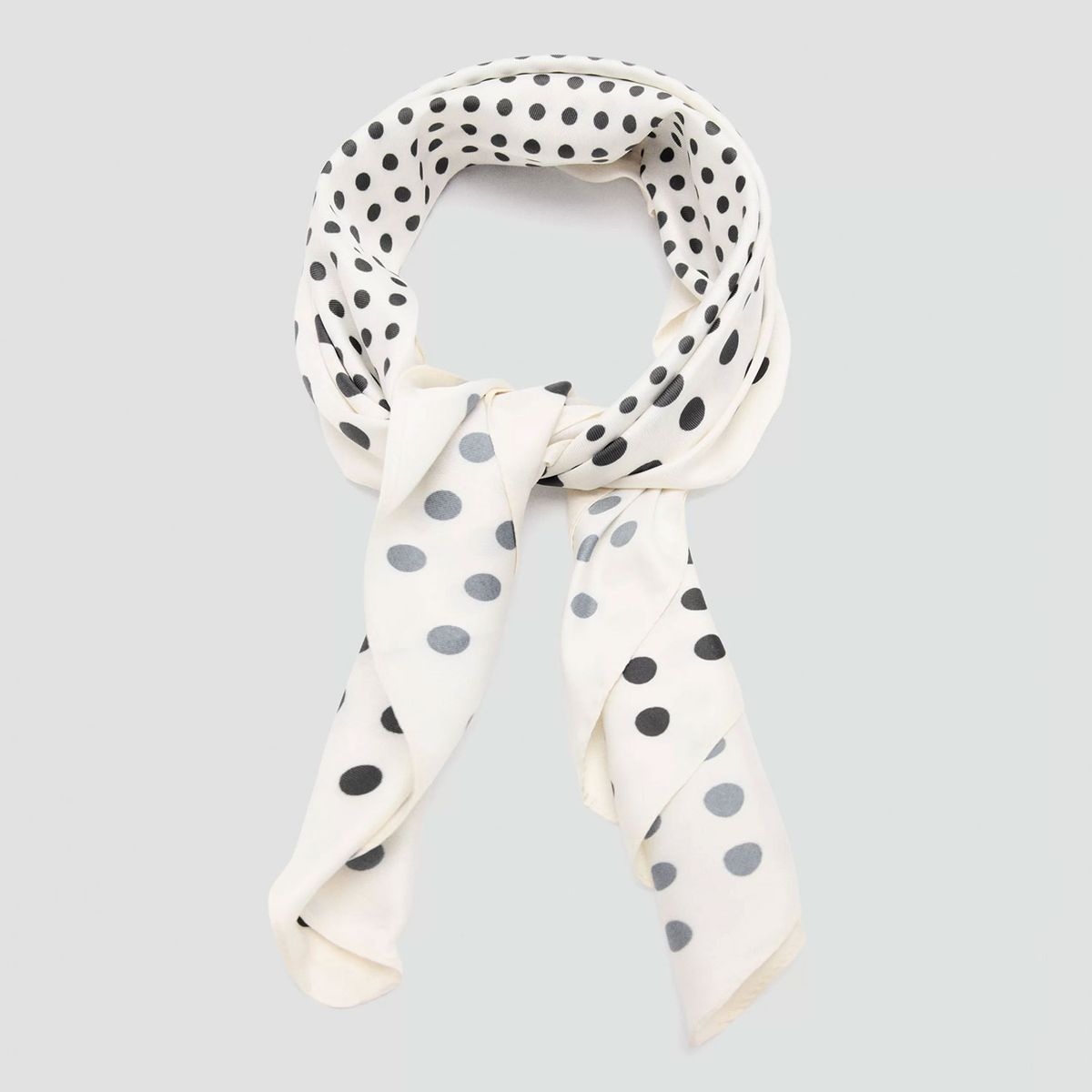 MANGO - Pañuelo Satinado Lunares Mujer Mango