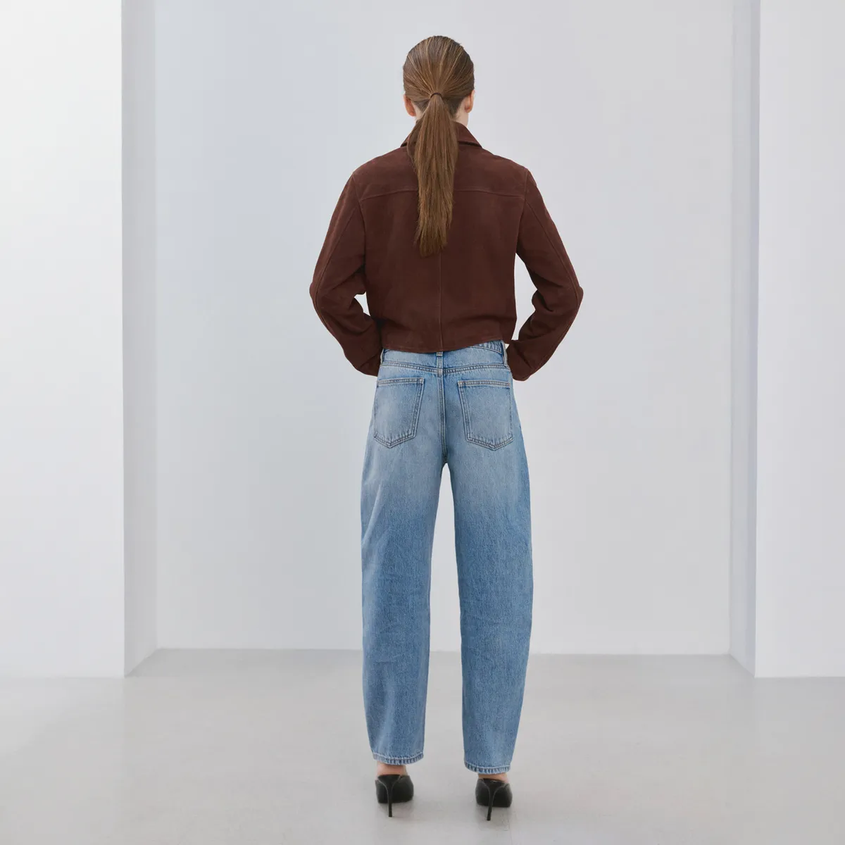 MANGO - Jeans Barrel Tiro Alto Mujer Mango