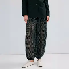 MANGO - Pantalón Balloon Lunares Mujer