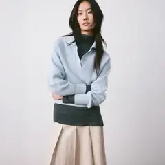 MANGO - Sweater Punto Cuello Pico Mujer