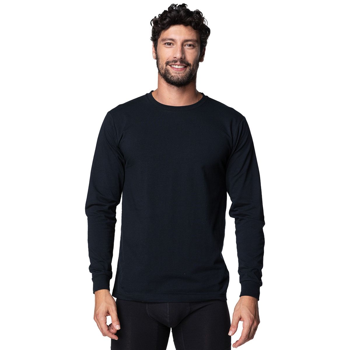 TOP - Pack de 2 Camisetas Algodón Manga Larga Cuello Redondo.