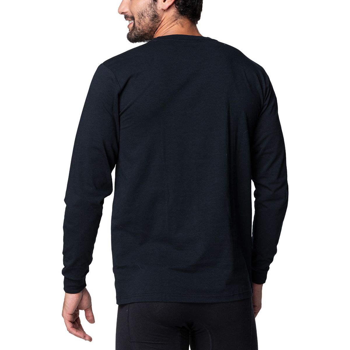 TOP - Pack de 2 Camisetas Algodón Manga Larga Cuello Redondo.