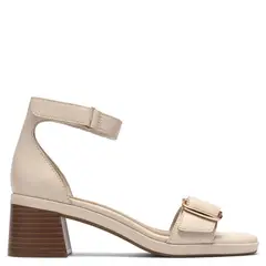 CLARKS - Sandalia Mujer Cuero Crema