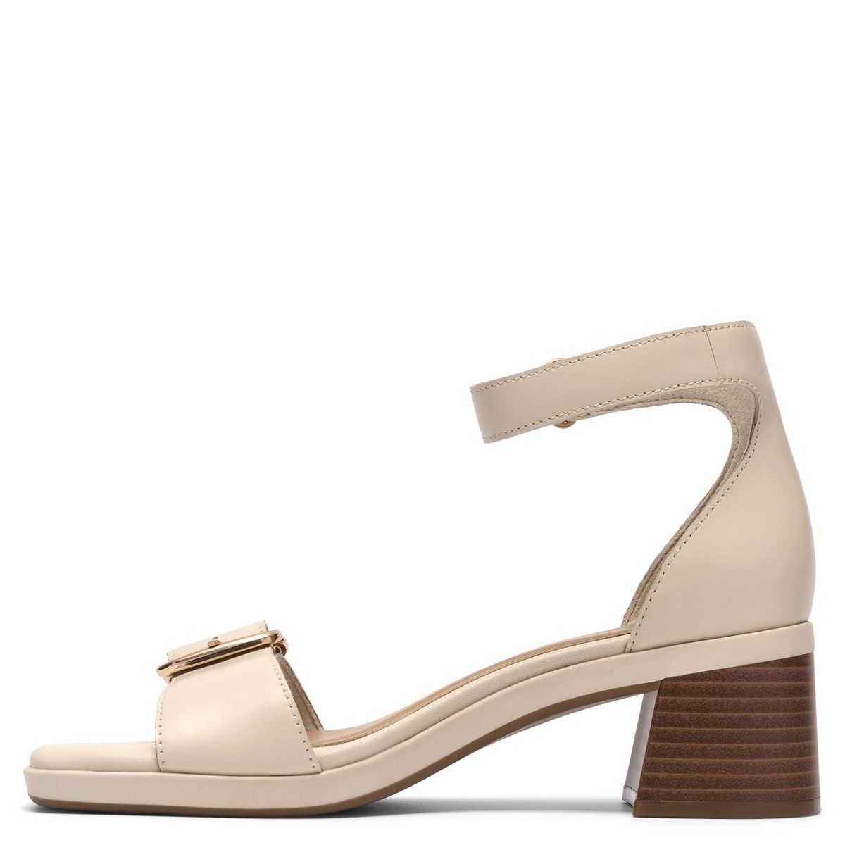 CLARKS - Sandalia Mujer Cuero Crema Clarks
