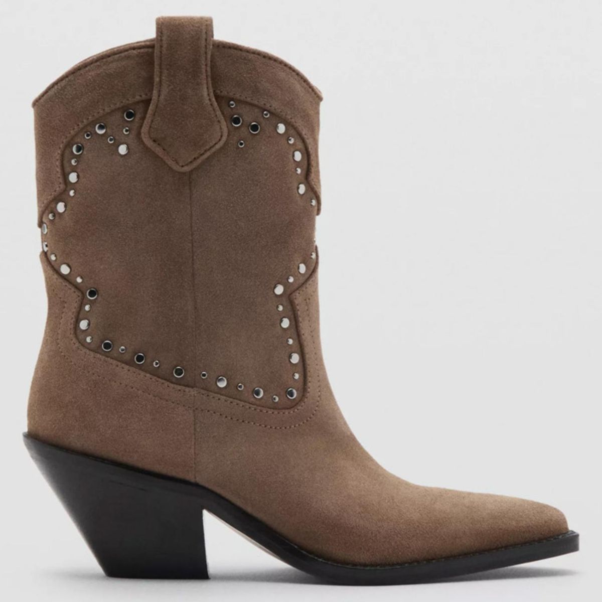 MANGO - Botín Cuero Mujer Beige Mango