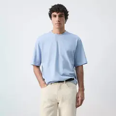 MANGO MAN - Polera Heavy Weight Relaxed Fit Hombre