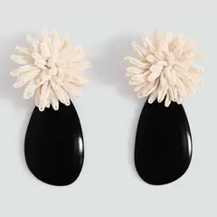 MANGO - Aros Flores Resina Mujer