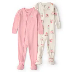 CARTER'S - Pijama Algodón Pack 2 Unidades Bebé Niña 12 A 24 Meses