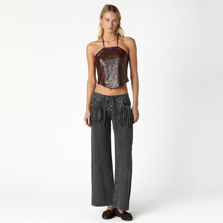 Jeans Flecos Mujer