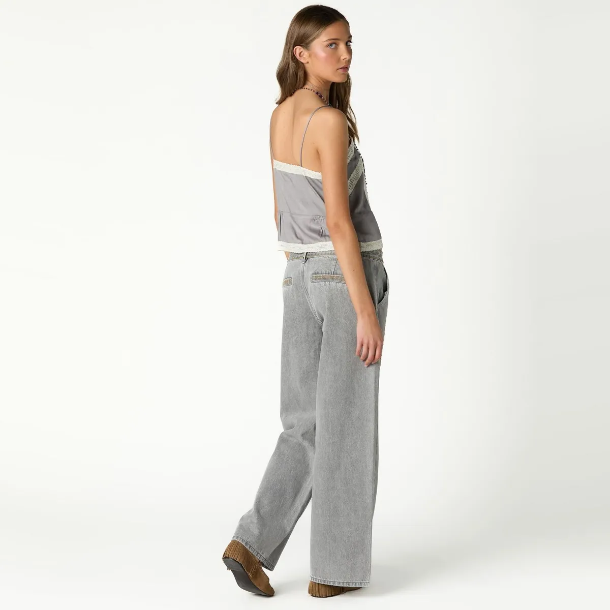 NICOLI - Jeans Detalle Bordados Mujer Nicoli