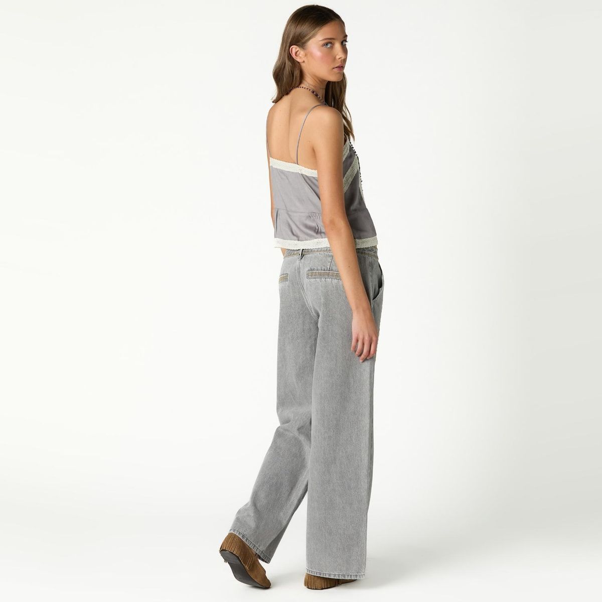 NICOLI - Jeans Detalle Bordados Mujer Nicoli