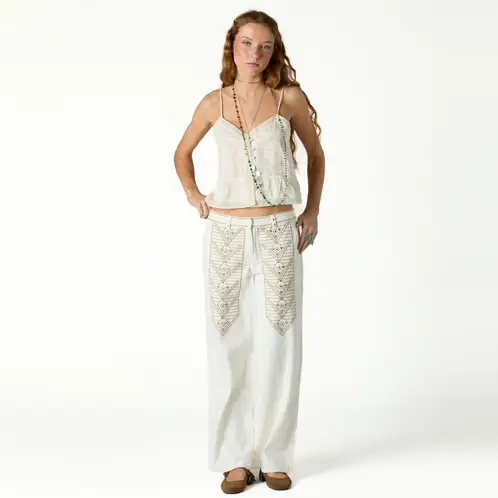 NICOLI - Top Encaje Vintage Mujer